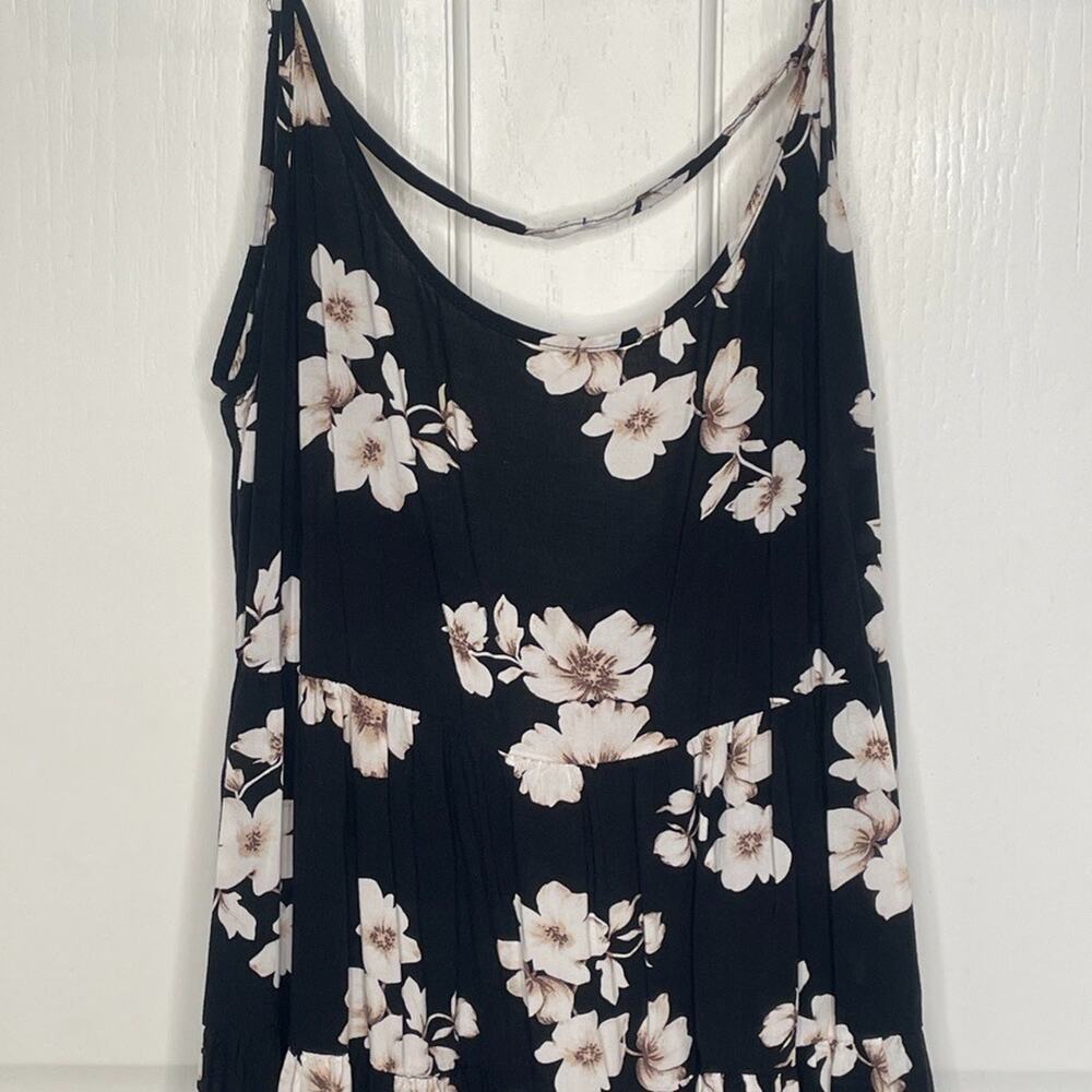Brandy Melville Women's Tiered Babydoll Dress Tunic One Size Boho Floral Cowgirl - Picture 2 of 10